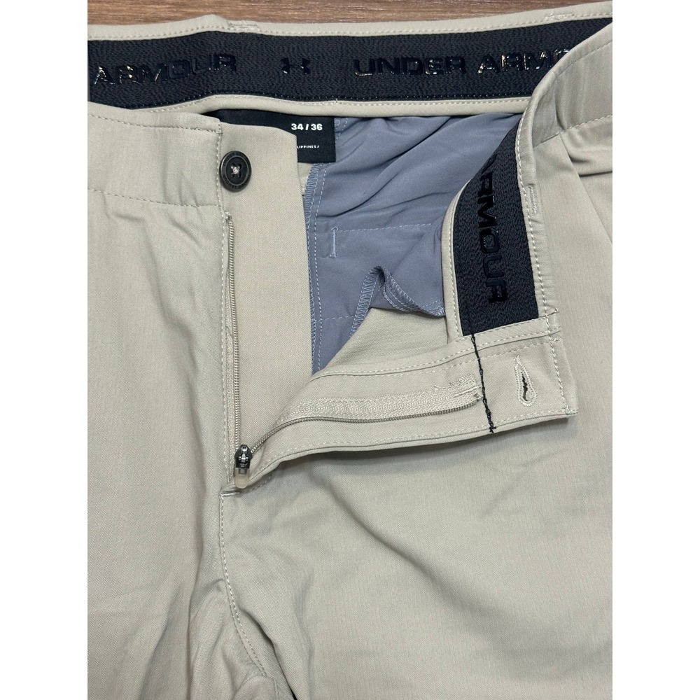 Under Armour Mens Showdown Golf Pants Khaki Tapered Leg (1309546-299) Sz 34x36 - Picture 4 of 10